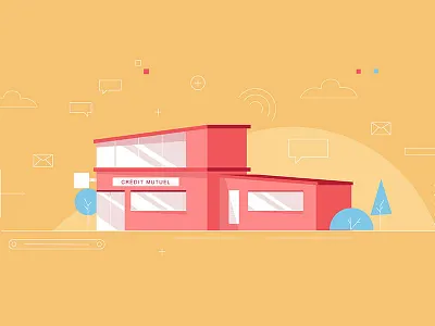 Bank architecture building building design design house illustration illustrator