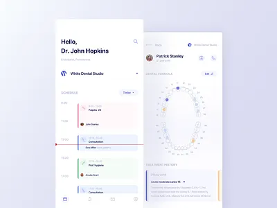 Medical app for dentists app dental design fireart fireartstudio medical app minimal ui ux