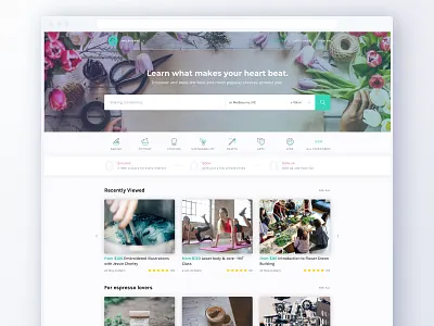 Marketplace for classes / workshops / events booking branding classes ecommerce education events interface marketplace search ui ux ui design ux weteachme workshops