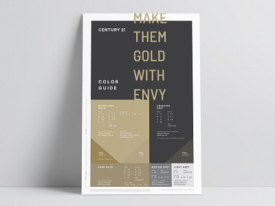 Century 21 Color Proof branding color guide color proof design photoshop poster print type typography