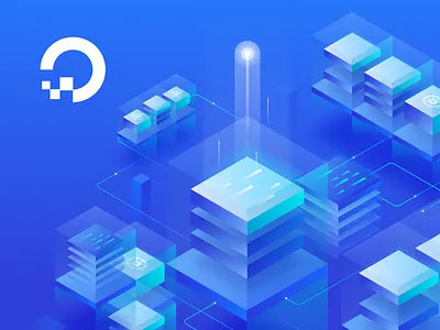 Cloud Computing Illustrations - DigitalOcean branding cloud cloud computing design digital digitalocean icons illustration isometric servers ui vector web