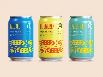 Canned beer colors packaging