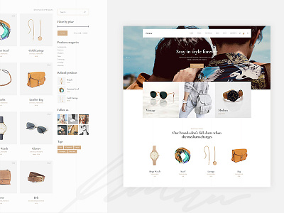 Etienne - Shop home clean design flat modern shop type typography ui ux web website woocommerce