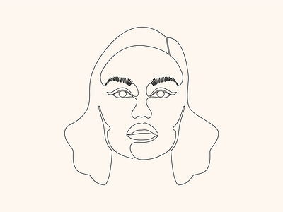Portrait continuous line design graphic design illustration illustrator monoline portrait
