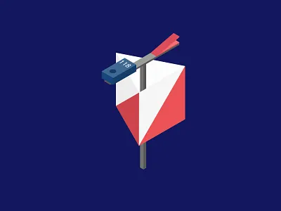 Orienteering control point cover featured image illustraion isometric design isometry orienteering website