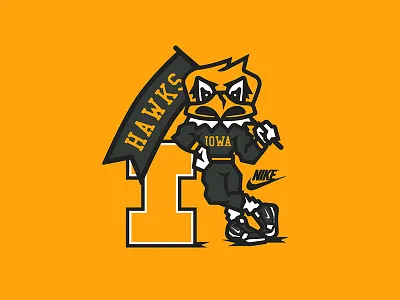 Herky the Hawk iowa wrestling