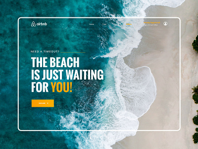 // The Beach is just waiting for you // Landing Page Concept airbnb concept design holidays interface landingpage online ui ux website