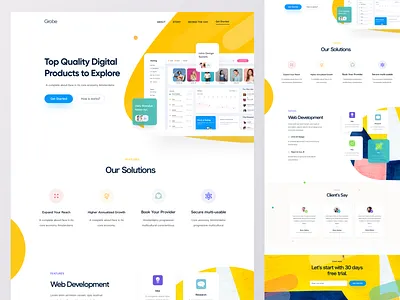 Sass Landing Page V3 landbook landing page sass sass product solution web design web development website