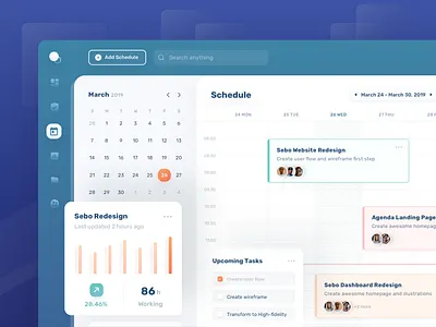 Project Management Schedule calendar chart clean dashbaord design illustration ios management minimal progress property schedule scheduling task timeline ui working progress