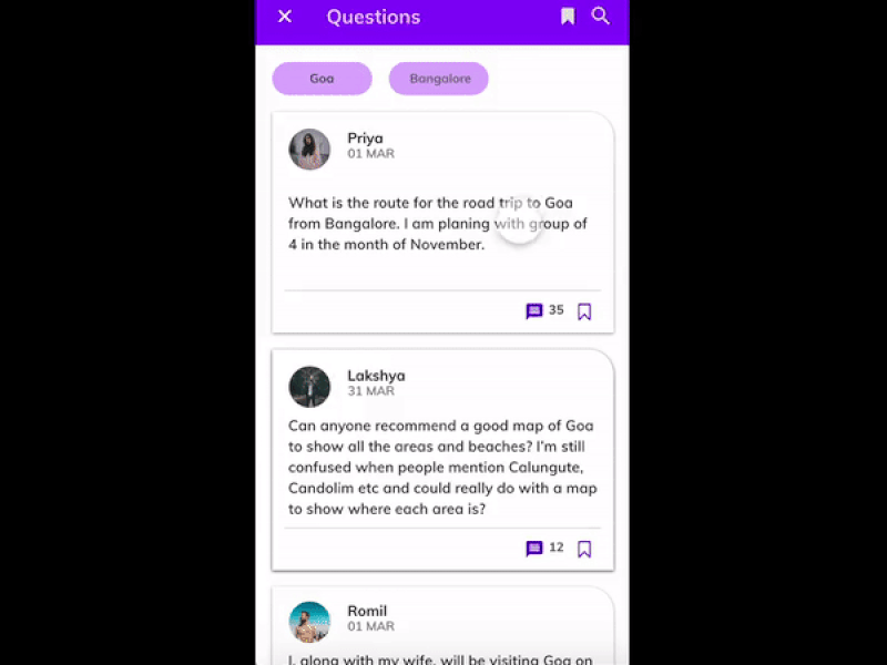 Question Listing @dribbble adobe adobe xd adobexd app design dribbleinvite itinerary minimal travel app trips typography ucd ui uidesign user experience ux ux design uxdesign uxui