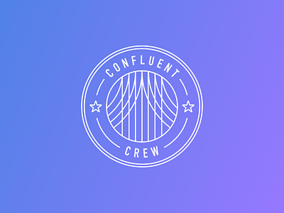 Confluent Crew confluent crew design flat flat design graphic design illustration intern internship logo shield star stars startup team tech technology vector vectorart