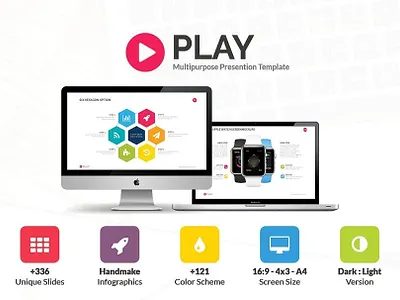 Play , Premuim Presentation Template creativemarket free powerpoint meemslide powerpoint powerpoint template ppt pptx presentation slide template