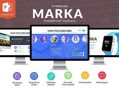 Marka, Business Powerpoint Template creativemarket free powerpoint marka meemslide powerpoint powerpoint template ppt pptx presentation slide template
