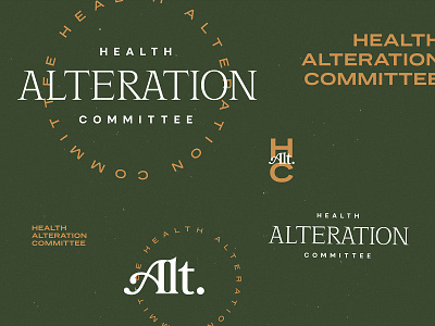 Health Alteration Committee badge branding design identity illustration lettering logo logotype typography wordmark