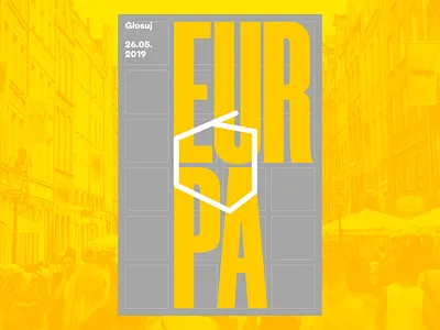 Europa Dribbble design europe graphic design minimal poland poster simple typography yellow