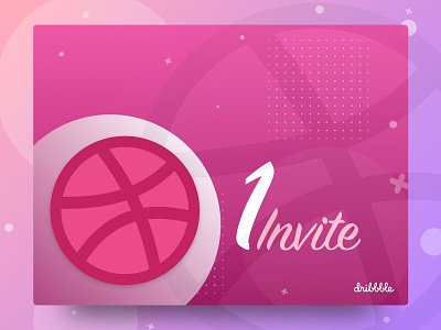 Dribbble Invite debut design dribbble free template invite logo vector