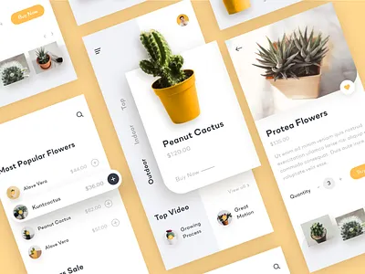 Plant shop - app concept app clean design ecommerce minimal mobile app photoshop plant plant shop app product store ui ux