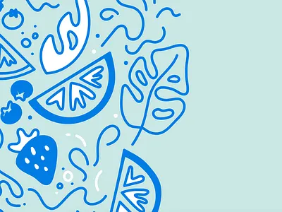 WIP Summer Doodles apparel design brush design fort worth fruit illustration illustrator leaf splash summer trust printshop tshirt design vector