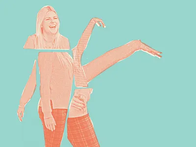Mikayla art direction cannabis collage dance fun halftone marijuana recreational stupid stuff weed woman