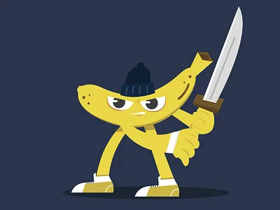 Gangster Banana character design design art flat fruit graphic graphic design graphic art illustration illustration art illustrator vector