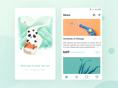 Education app design ui
