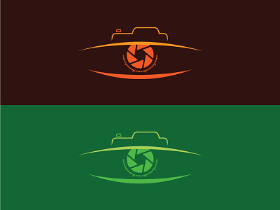 Camera Photography Logo camera eye illustrator logo orange
