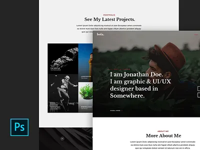 Hola - Free vCard PSD Site Template free freebie psd resume template vcard website