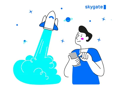 Rocket Launch app art brand design branding design designers early stage engineering founders illustration illustrator mobile momentum startups ui ux vector vector illustration web