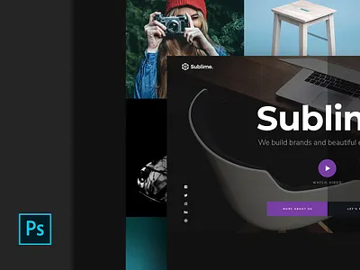 Sublime - Agency Portfolio Free PSD Template agency free free psd freebie portfolio psd template website