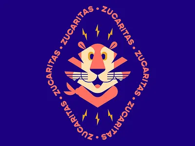 Tony badge blue book branding cartoon cereal cereal box color design gradient graphic illustration lightning lightning bolt logo orange tiger typography vector