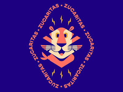 Tony badge blue book branding cartoon cereal cereal box color design gradient graphic illustration lightning lightning bolt logo orange tiger typography vector