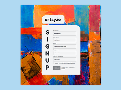 Signup Form clean design form light modern signup ui ux web website