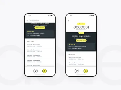 Swipe yellow black UI mobile black black white contrast inspiration mobile strong swipe ui ui design yellow