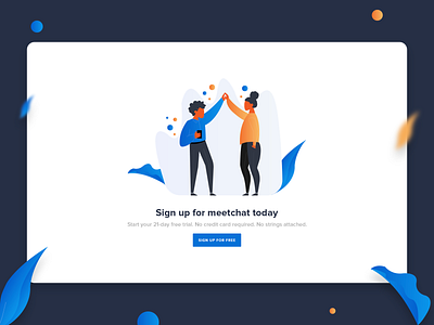 Meet & Chat the People ball bg chat chat app chatting design free illustration leaf meet meetchat meeting people signup trial ui web