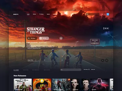 TV App Concept app clean design desktop entertainment films interface landing minimal mobile movies page tv tv app ui ux web webpage website websites