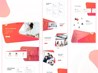 Digital Marketing Website digital marketing agency home page landing page layouts minimal ui ux website