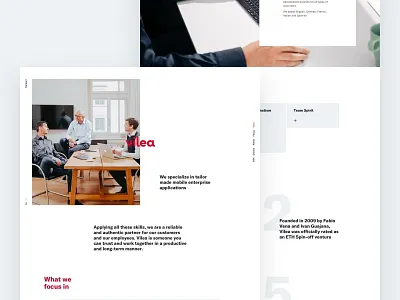 Vilea Web Relaunch brand design branding logo simple typography ui