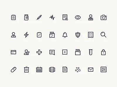 Medical Iconography doctor folder health healthcare iconography icons medical nudds pharmacy pill prescription