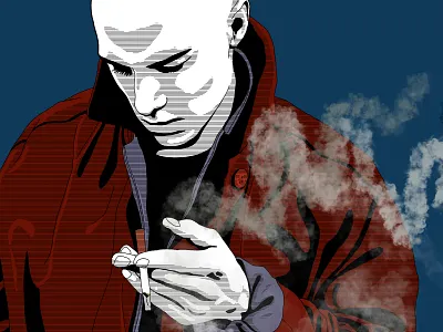 Lonely Boy artwork blue design fashion illustration illustration portrait