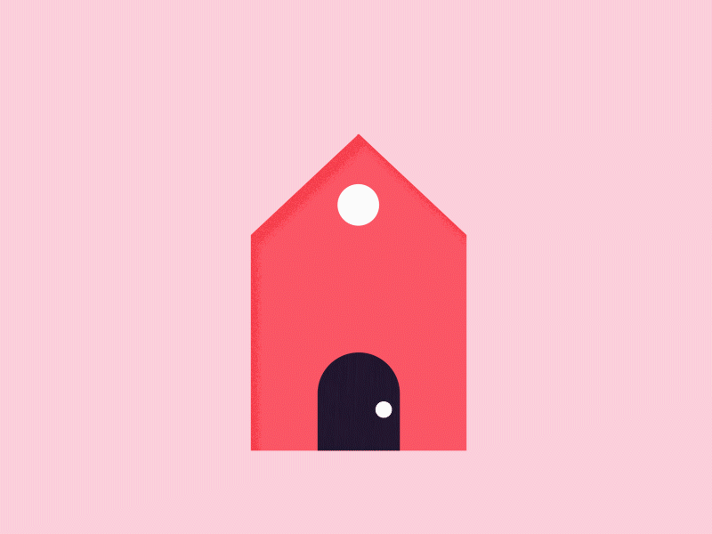 Spring Loop! adobe aftereffects animation creativecloud flat gif house illustration motion pink purple spring vector