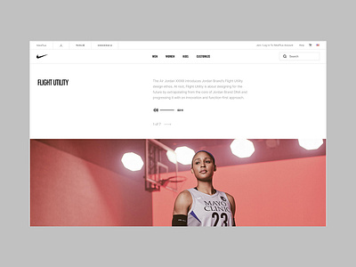 Nike AirJordan XXXIII design interface ui ui ux ui design ux website