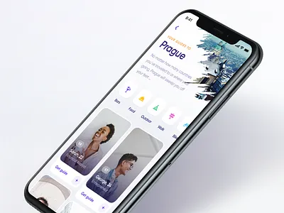 City guides iOS: City app avatar cards clean design feed grid interface ios mobile product design profile swipe travel app typography ui userinterface ux