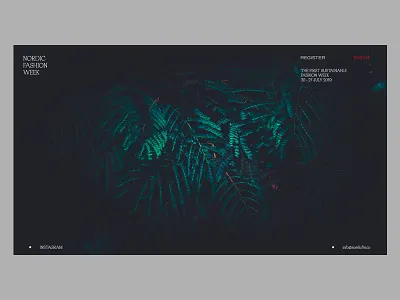 Conceptual Fashion Event design ux webdesign