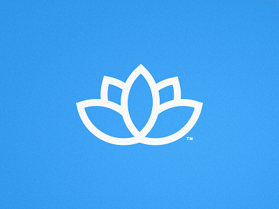 The Dahlia Den - Logomark Design bloom blue logo dahlia flatdesign lilypad line icon lotus lotus flower mark symbol minimalist design plant illustration trademark