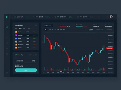 Cryptostash - Dashboard analytics bitcoin charts coin crypto cryptocurrency dark ui dashboard data design exchange fintech graphs interface payment sdh trading ui ux web