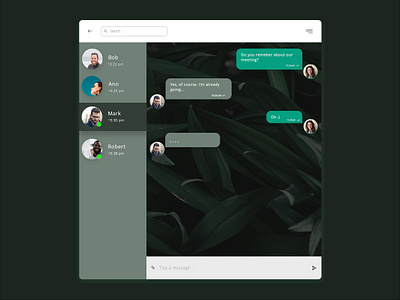 #Daily UI 013 - Direct Messaging app design flat minimal ui ux web website