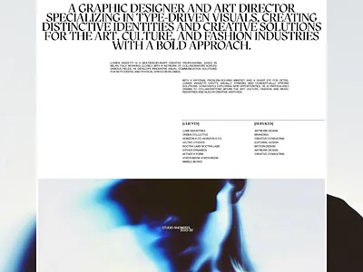 Lorien Vanzetti big typography bold design clean design experimental experimental design layout design minimal minimal design minimalism minimalist design typographic design typography