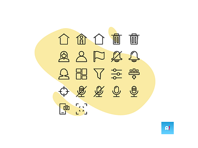Application UI Icon Set animation app branding design icon icon set icons icons pack iconset logo management management app minimal type typography ui ux vector web website