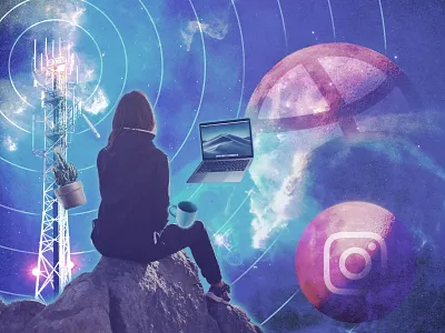 OverPR: the fictional beast of design or a real menace? art article article illustration blog collage design designer digital freelance graphic laptop loonyvoyager lost media social space the designest