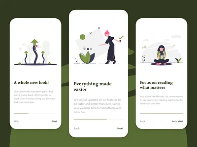 An Exploration on Onboarding Screens onboarding onboarding screens reading reading app ui ux